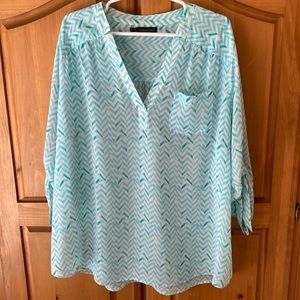 Maurice’s Popover Chevron Blouse